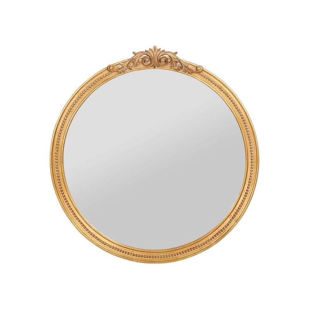 MIROIR ROND SONATE DORE 80X84 | DECO