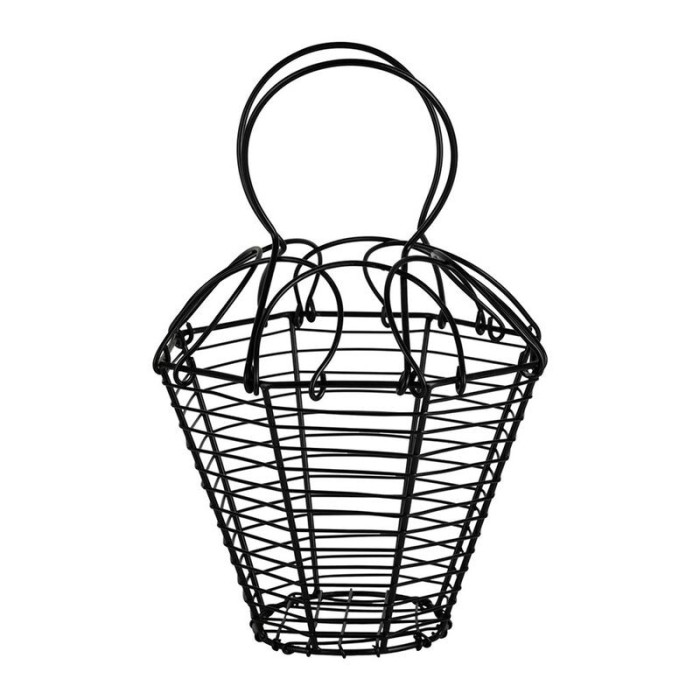 PANIER RESERVE NOIR D20XH30CM | DECO