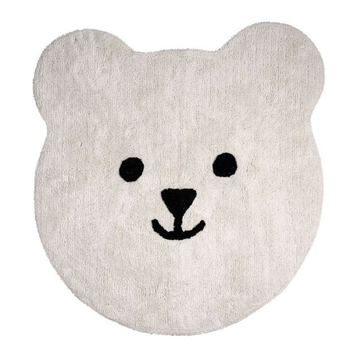 TAPIS OURS SONGE  BLC 100X105CM