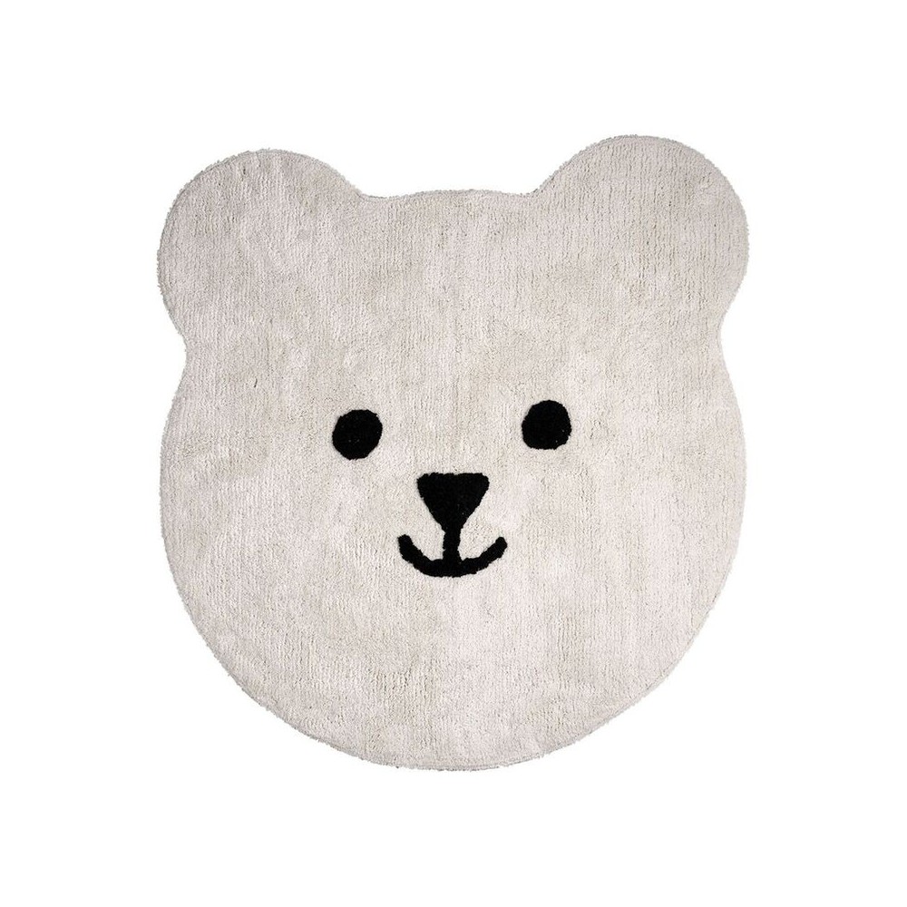 TAPIS OURS SONGE  BLC 100X105CM