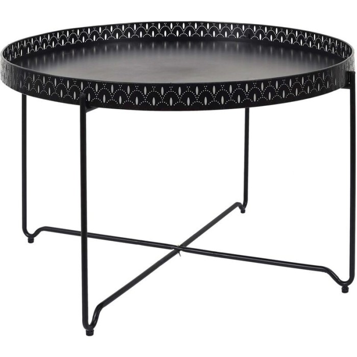 Table d'appoint avec plateau rond