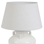 LAMPE TAHRA BLC+LIN TERRE CUITE D38XH47 | DECO