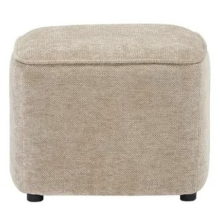 POUF&REPOSE-PIED TISSU SOFT TOUCH TAUPE | CANAPE-FAUTEUIL