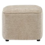 POUF&REPOSE-PIED TISSU SOFT TOUCH TAUPE | CANAPE-FAUTEUIL