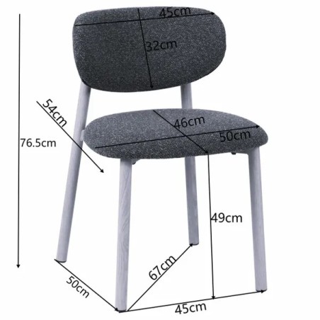 Chaise DALA tissu écru | ESPRIT COSY Dijon