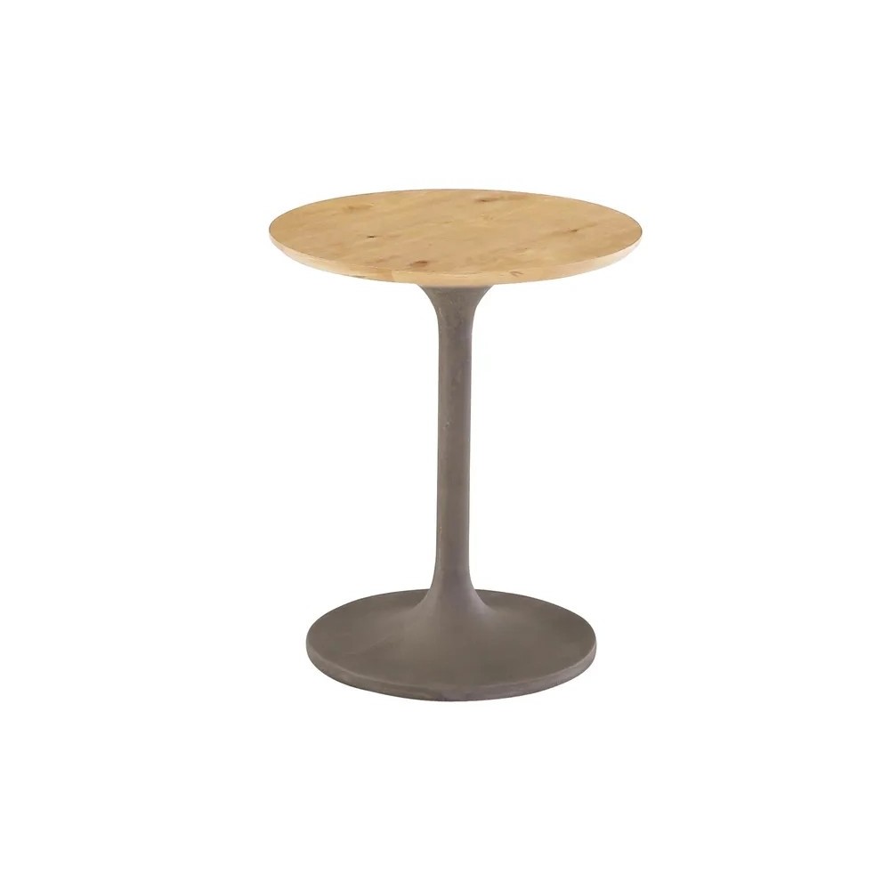 Bout de canapé Iris en béton et chêne massif 50x61 cm – ProLiving