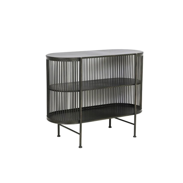 Cabinet ouvert Yinthe noir en acier 100x40xH80 cm – Light & Living