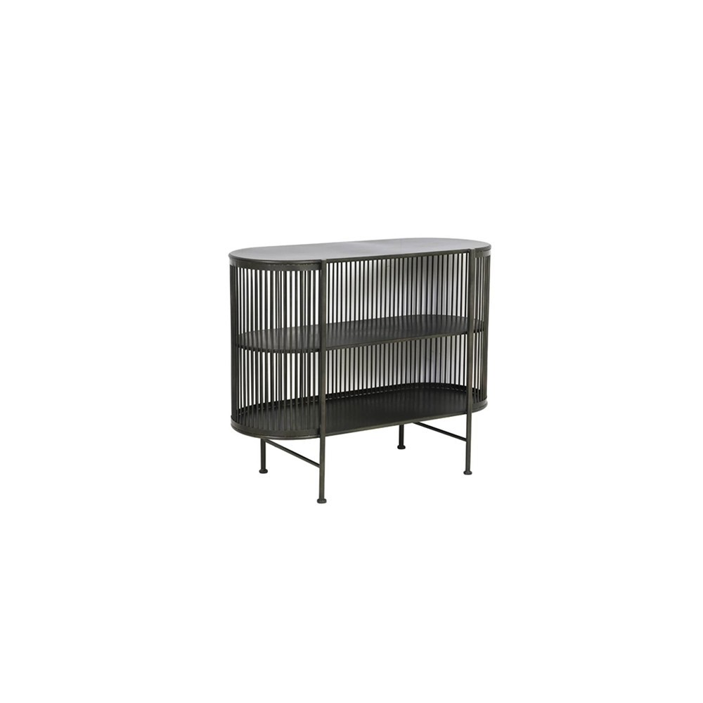 Cabinet ouvert Yinthe noir en acier 100x40xH80 cm – Light & Living