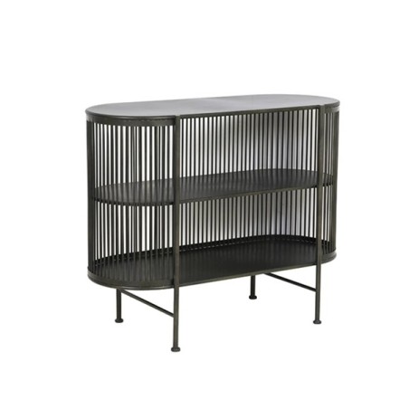 Cabinet ouvert Yinthe noir en acier 100x40xH80 cm – Light & Living