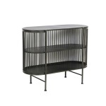 Cabinet ouvert Yinthe noir en acier 100x40xH80 cm – Light & Living
