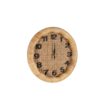 HORLOGE NATUREL ROTIN D36X6CM | DECO
