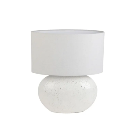 LAMPE TAHRA BLC+LIN TERRE CUITE 44X21XH50 | DECO